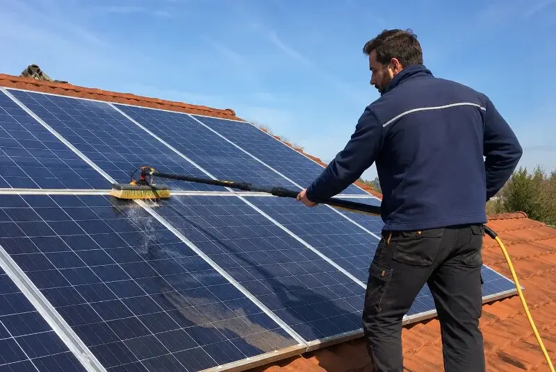 Nettoyage et entretien de panneaux solaires à Bren