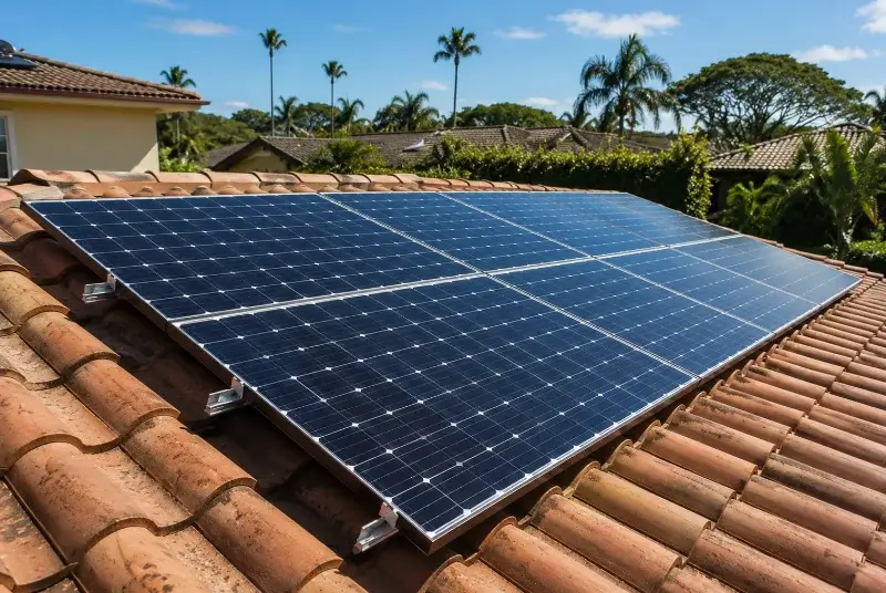Installation de panneaux solaires à Bren